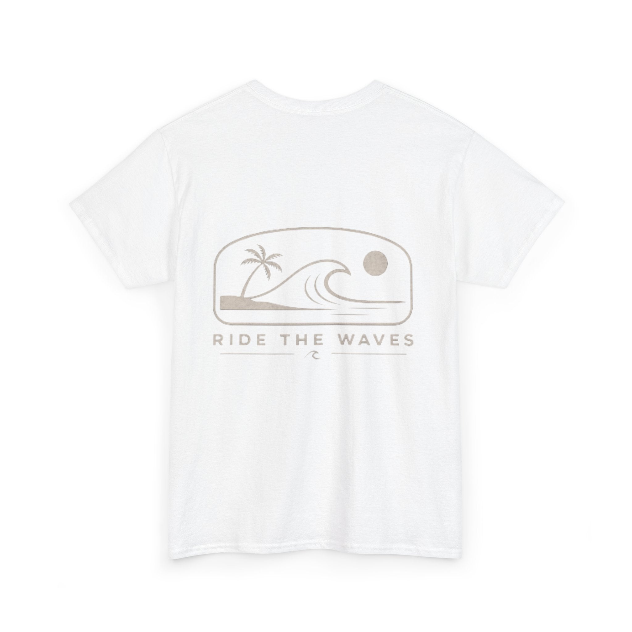 Ride the Waves Tee — Minimal Surf Palm Graphic T-Shirt