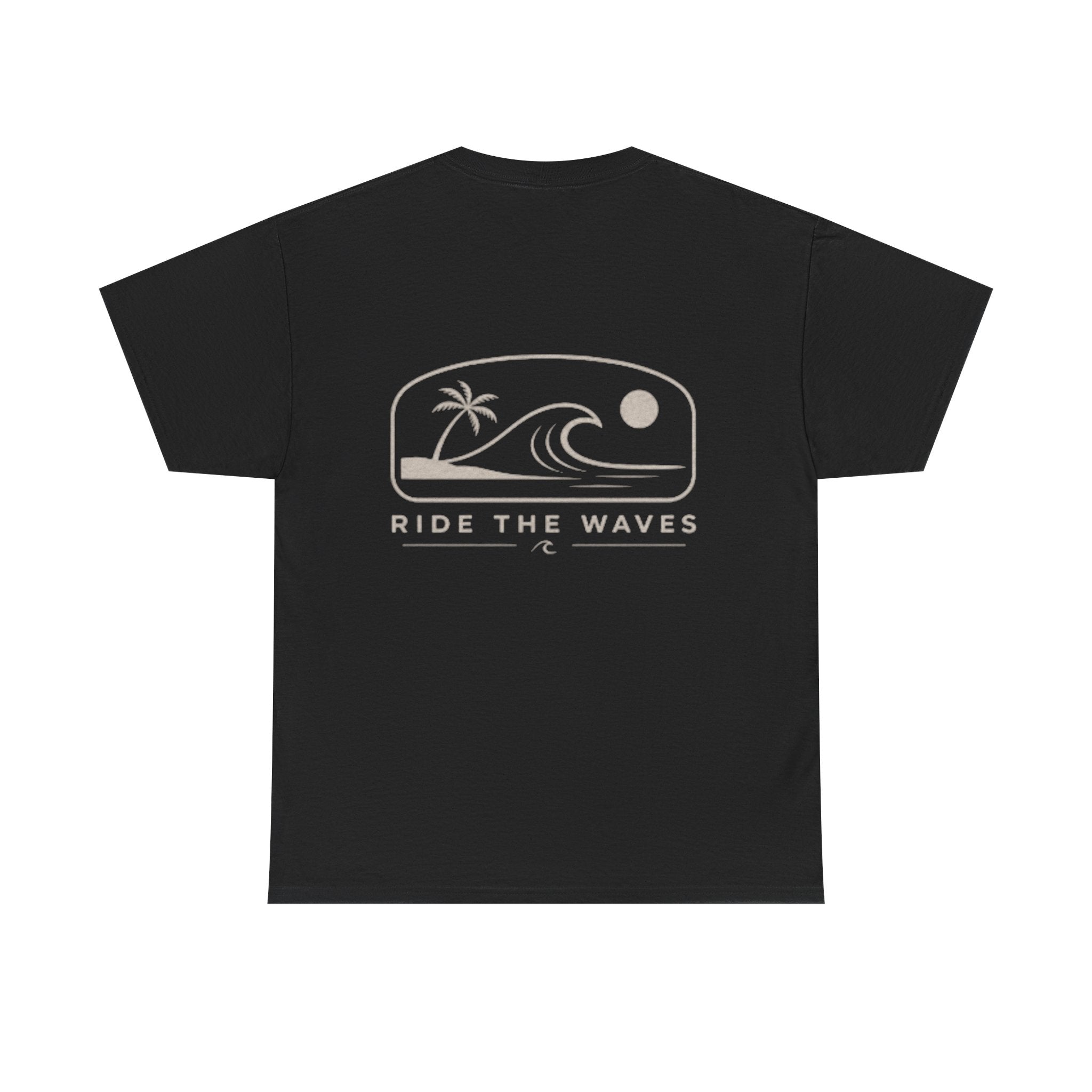 Ride the Waves Tee — Minimal Surf Palm Graphic T-Shirt