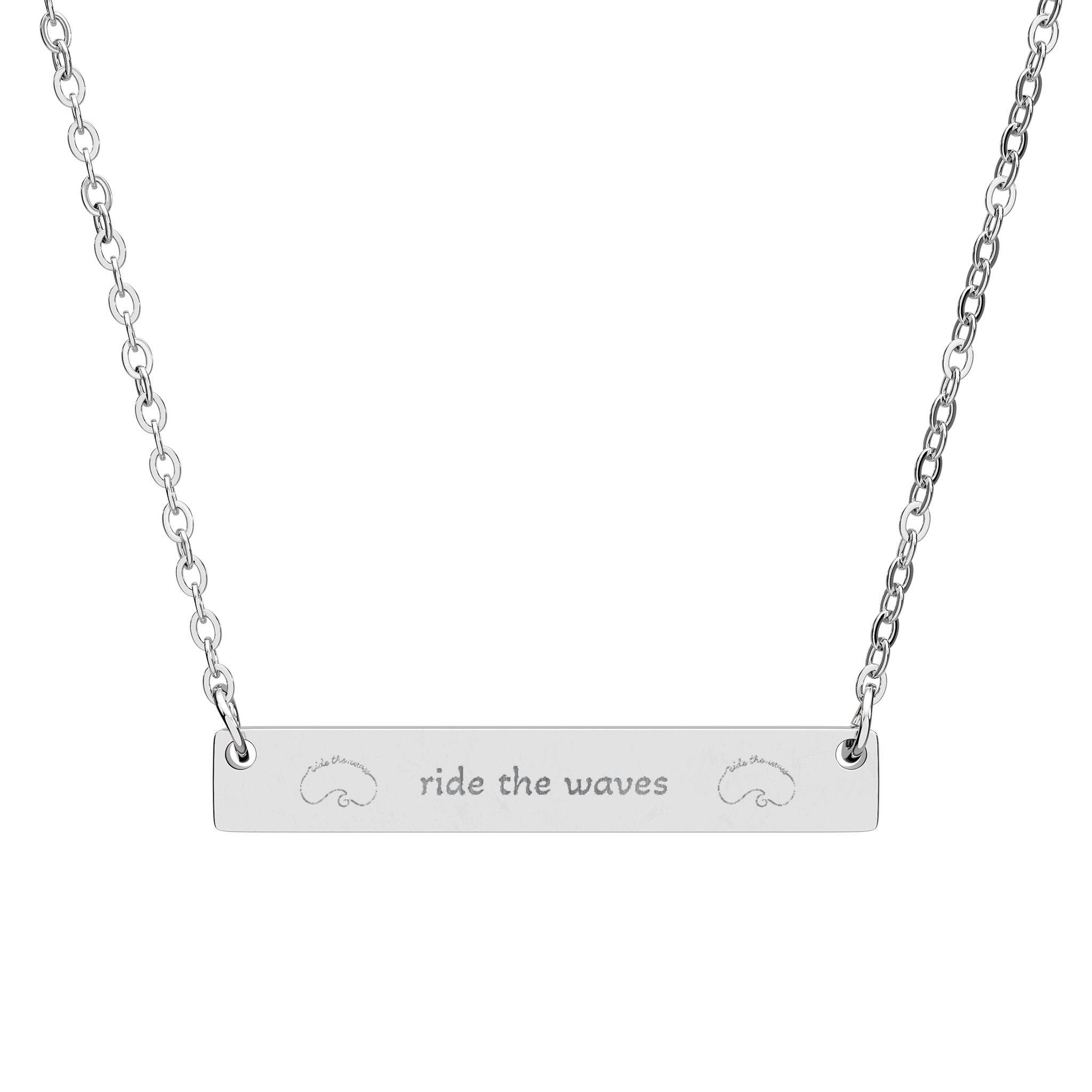 Horizontal Bar Necklace (Engraving)
