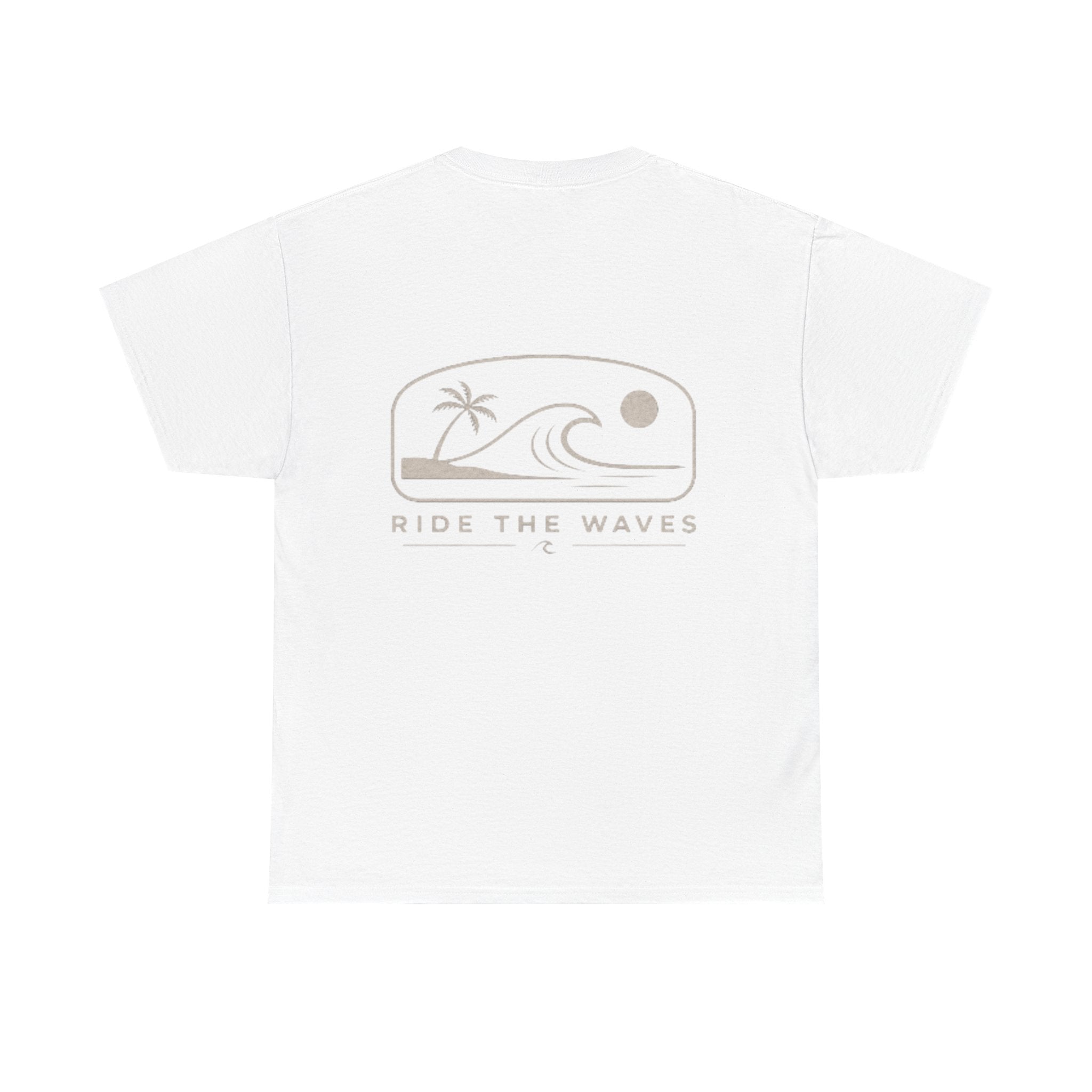 Ride the Waves Tee — Minimal Surf Palm Graphic T-Shirt